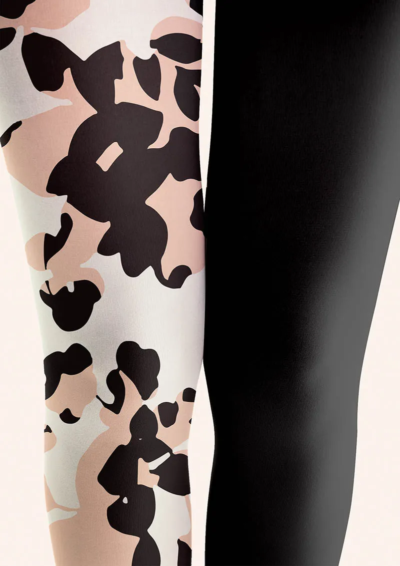 Viken Plan Abstract Leaf Shadow Tights Hosiery Pantyhose - Image 4