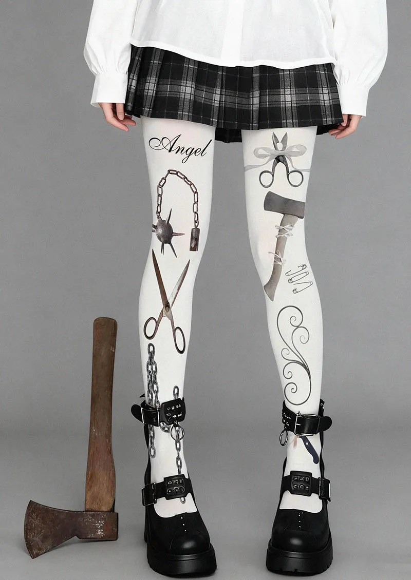 Viken Plan Angel Error Y2K Style Tights Hosiery Pantyhose - Image 2