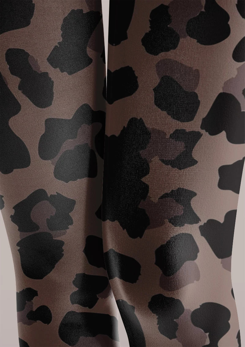 Viken Plan Animal Leopard Print Tights Hosiery Pantyhose - Image 3