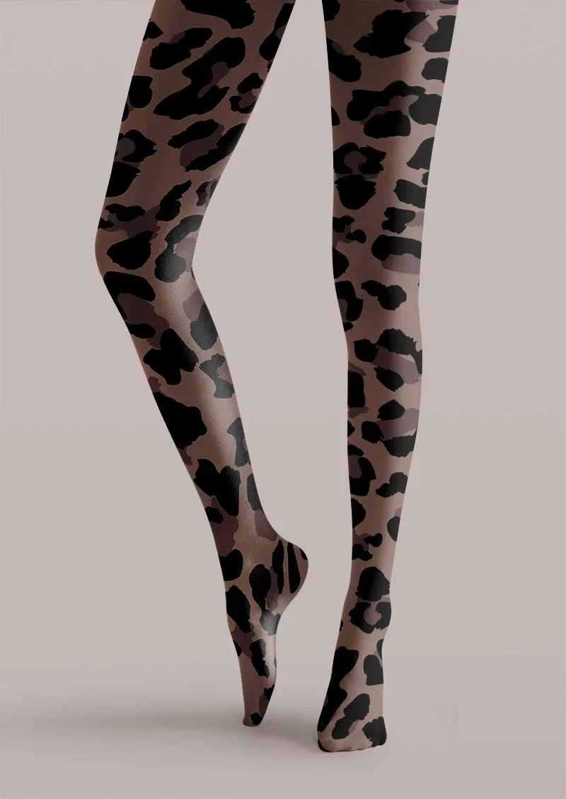 Viken Plan Animal Leopard Print Tights Hosiery Pantyhose - Image 4