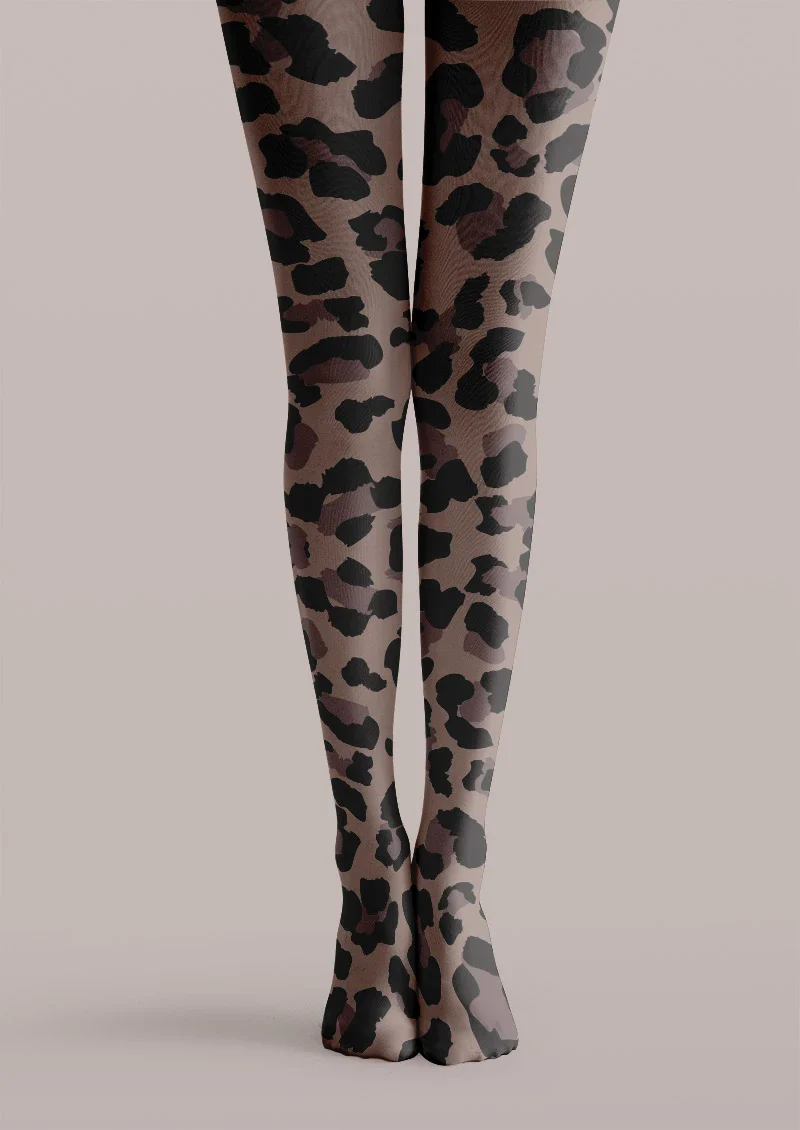 Viken Plan Animal Leopard Print Tights Hosiery Pantyhose - Image 5