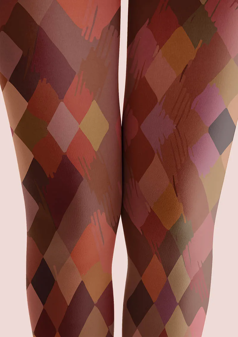 Viken Plan Geometric Art Arc Glow Tights Hosiery Pantyhose - Image 4