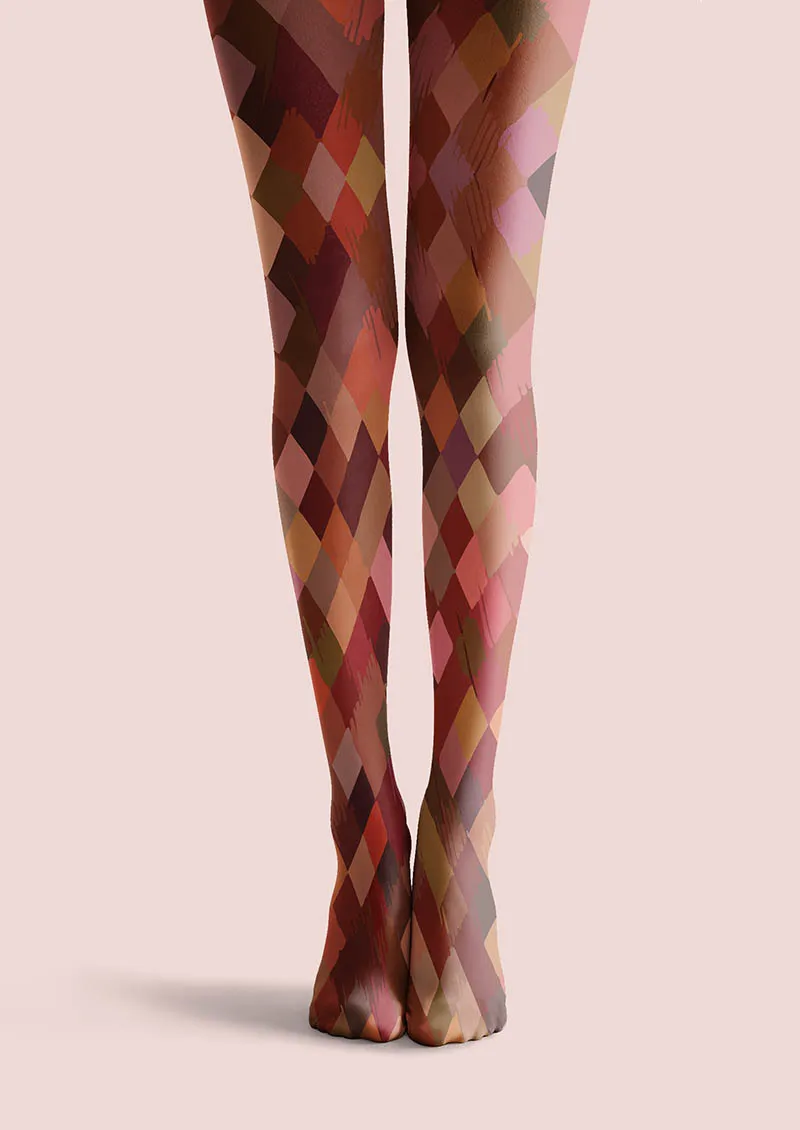 Viken Plan Geometric Art Arc Glow Tights Hosiery Pantyhose - Image 6