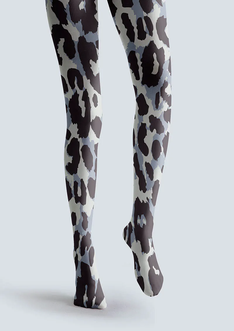 Viken Plan Animal Print Tights Geometric Tights/Tights [Arctic Leopard] - Image 4