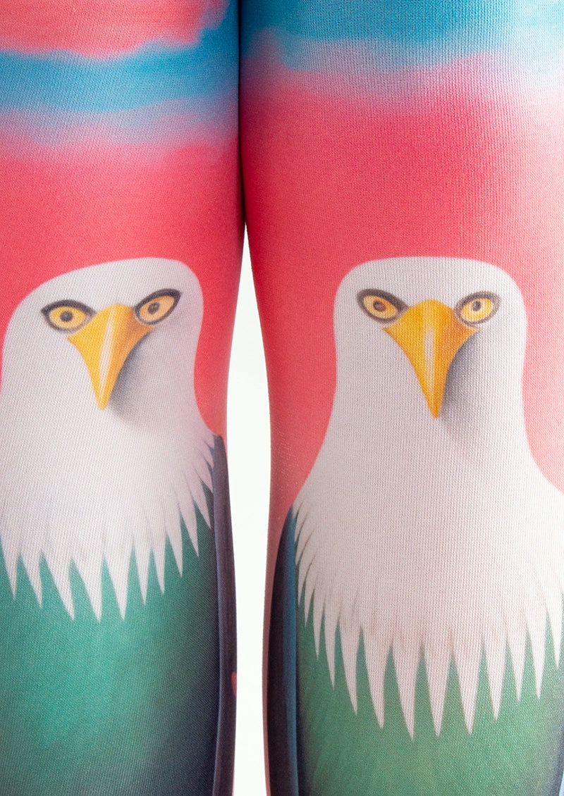 Viken Plan Art Print Tights Personality Pantyhose/Tights [Bald eagle] - Image 4
