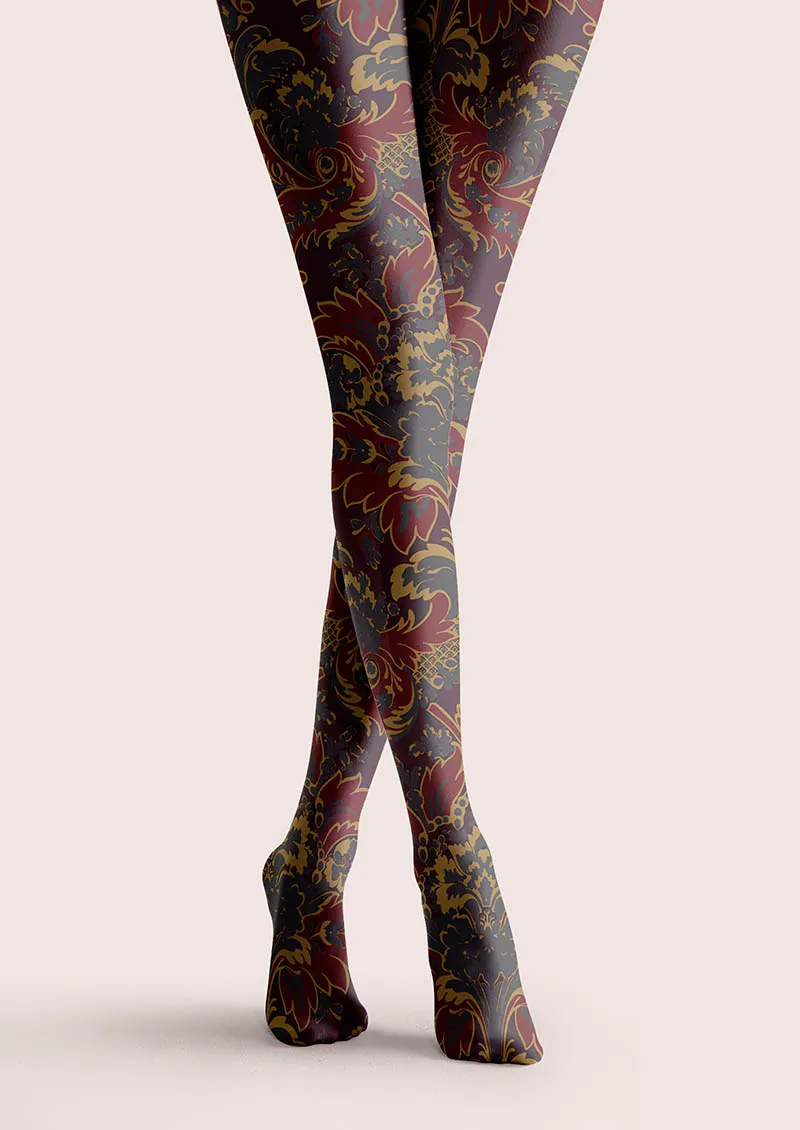 Viken Plan Baroque Bloom Golden Age Tights Hosiery Pantyhose - Image 3