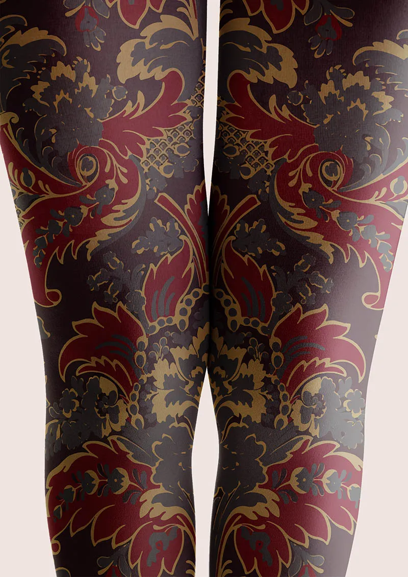 Viken Plan Baroque Bloom Golden Age Tights Hosiery Pantyhose - Image 4