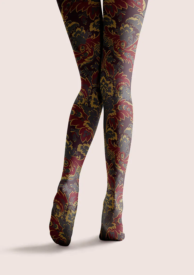 Viken Plan Baroque Bloom Golden Age Tights Hosiery Pantyhose - Image 5