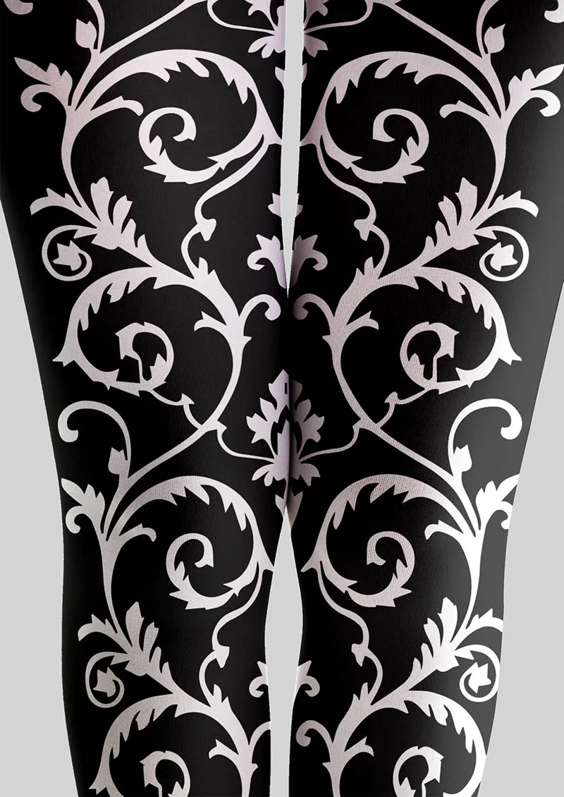 Viken Plan Baroque Bloom Tights Hosiery Pantyhose - Image 4