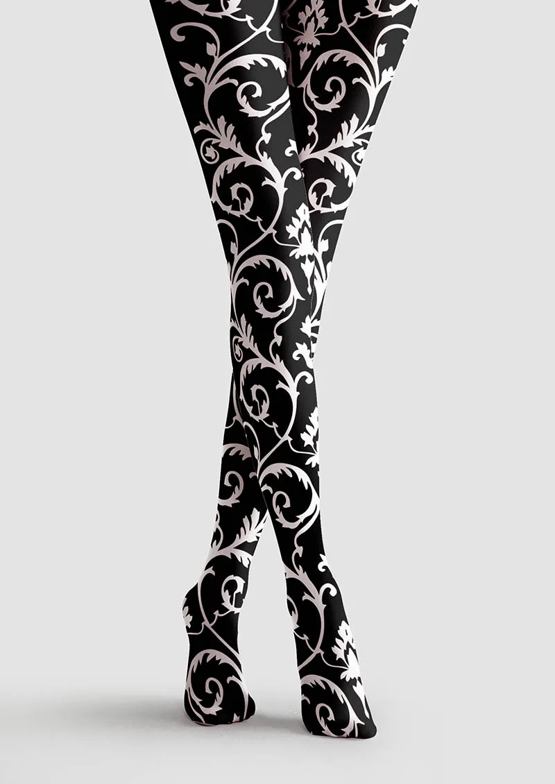 Viken Plan Baroque Bloom Tights Hosiery Pantyhose - Image 5