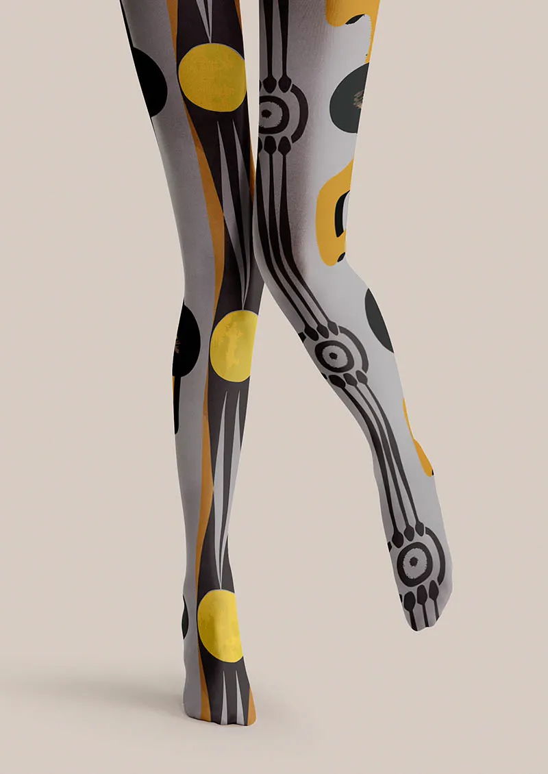 Viken Plan Musical elements Beat Dots Tights Hosiery Pantyhose - Image 4