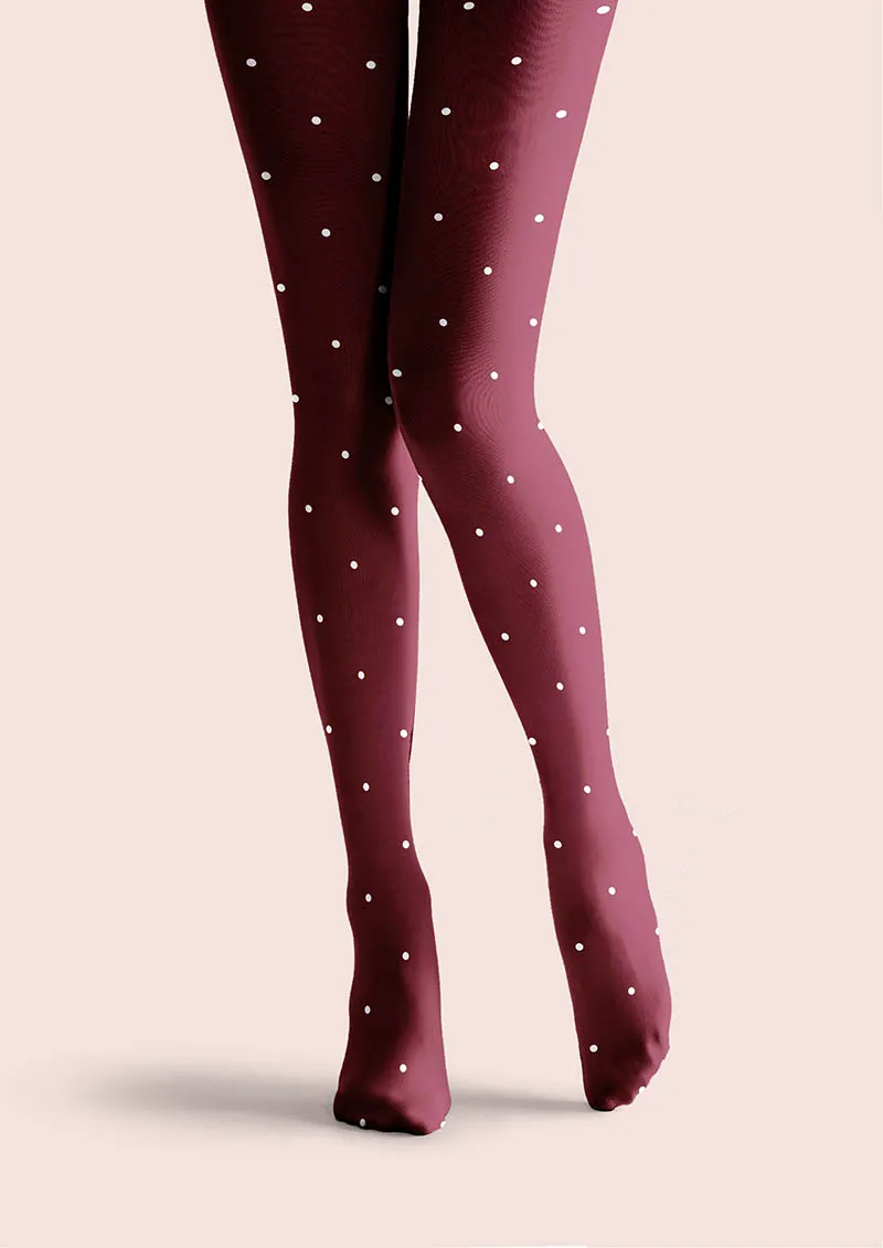 Viken Plan Pop Art Berry Dots Tights Hosiery Pantyhose