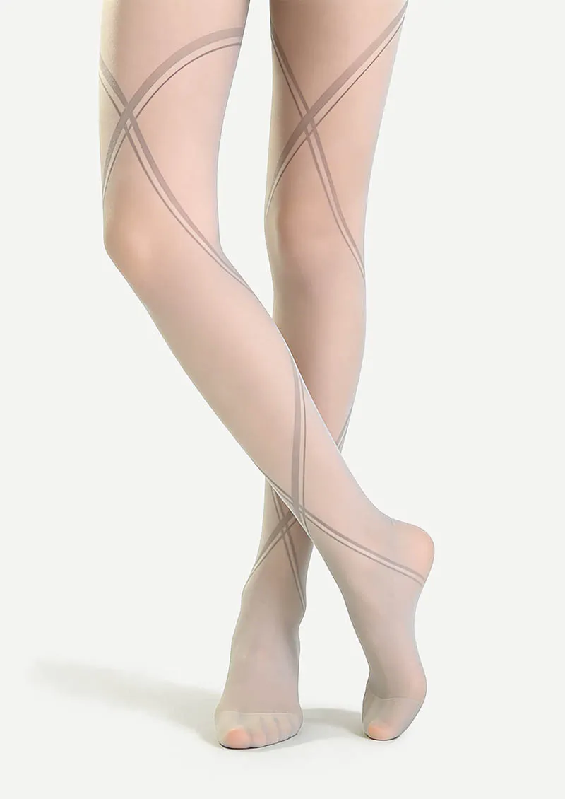 Viken Plan Black bandage stripes Tights Hosiery Pantyhose - Image 4