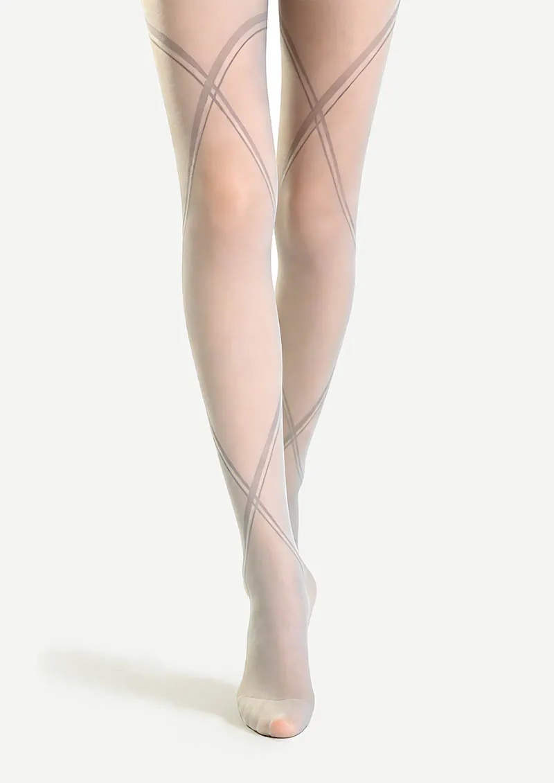 Viken Plan Black bandage stripes Tights Hosiery Pantyhose - Image 5