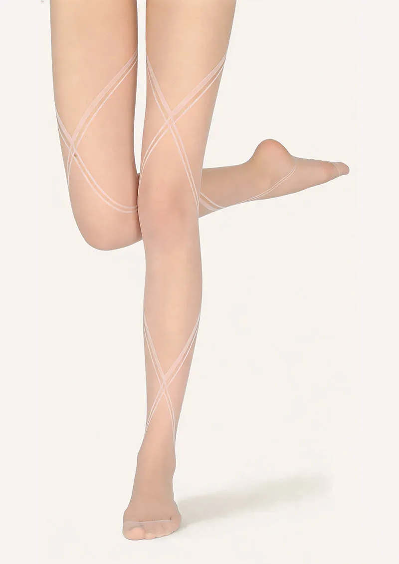 Viken Plan Black bandage stripes Tights Hosiery Pantyhose - Image 7