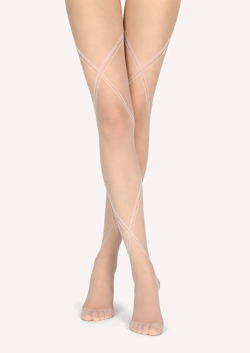 Viken Plan Black bandage stripes Tights Hosiery Pantyhose - Image 8