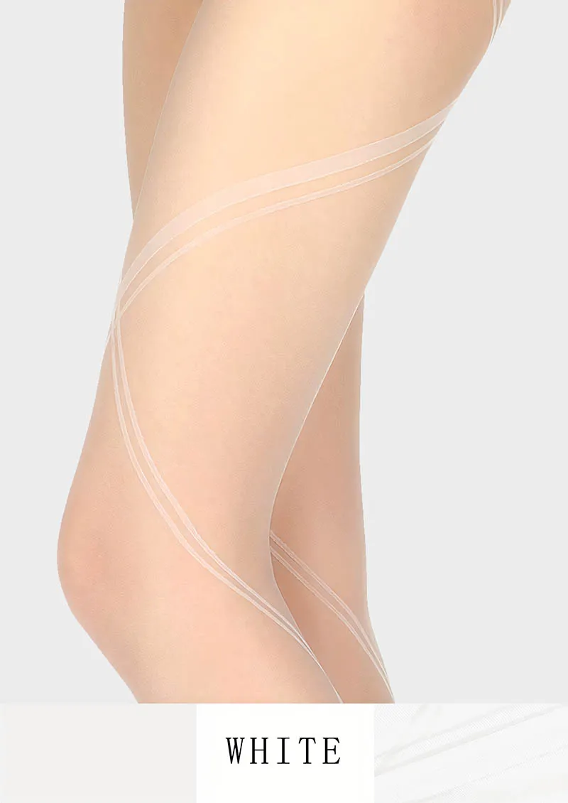 Viken Plan Black bandage stripes Tights Hosiery Pantyhose - Image 9