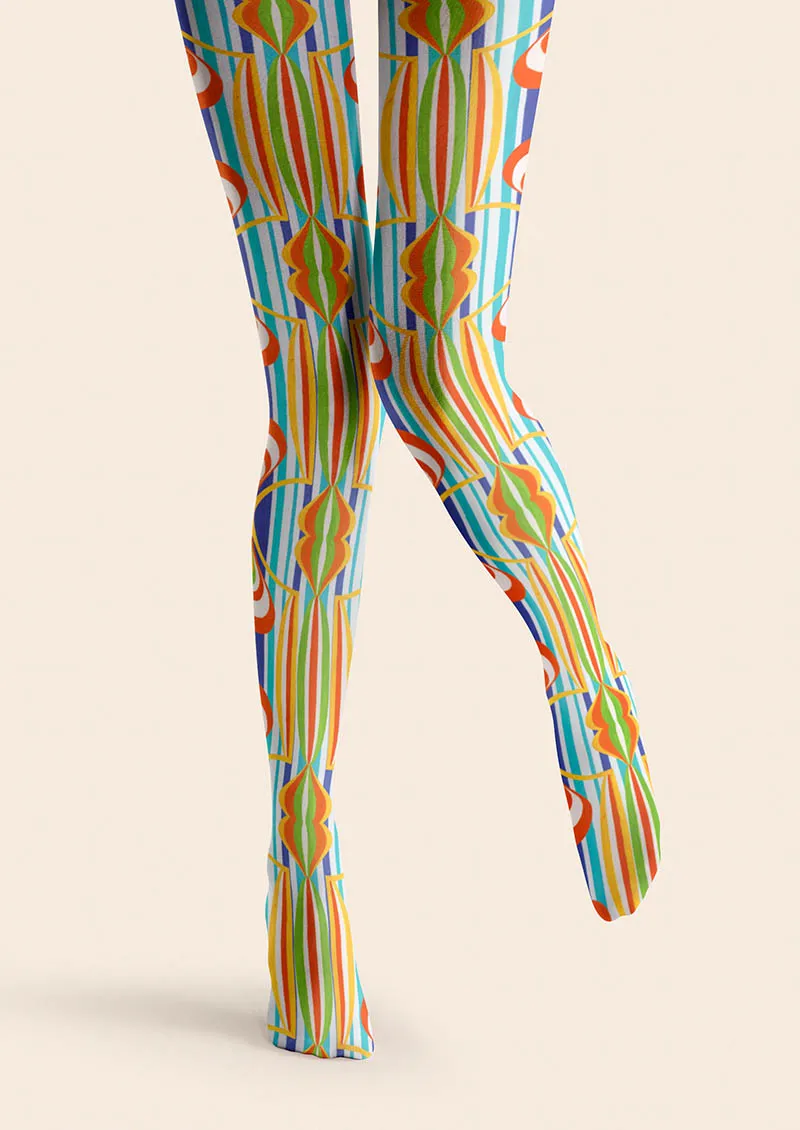 Viken Plan Broken Stripe Tights Hosiery Pantyhose