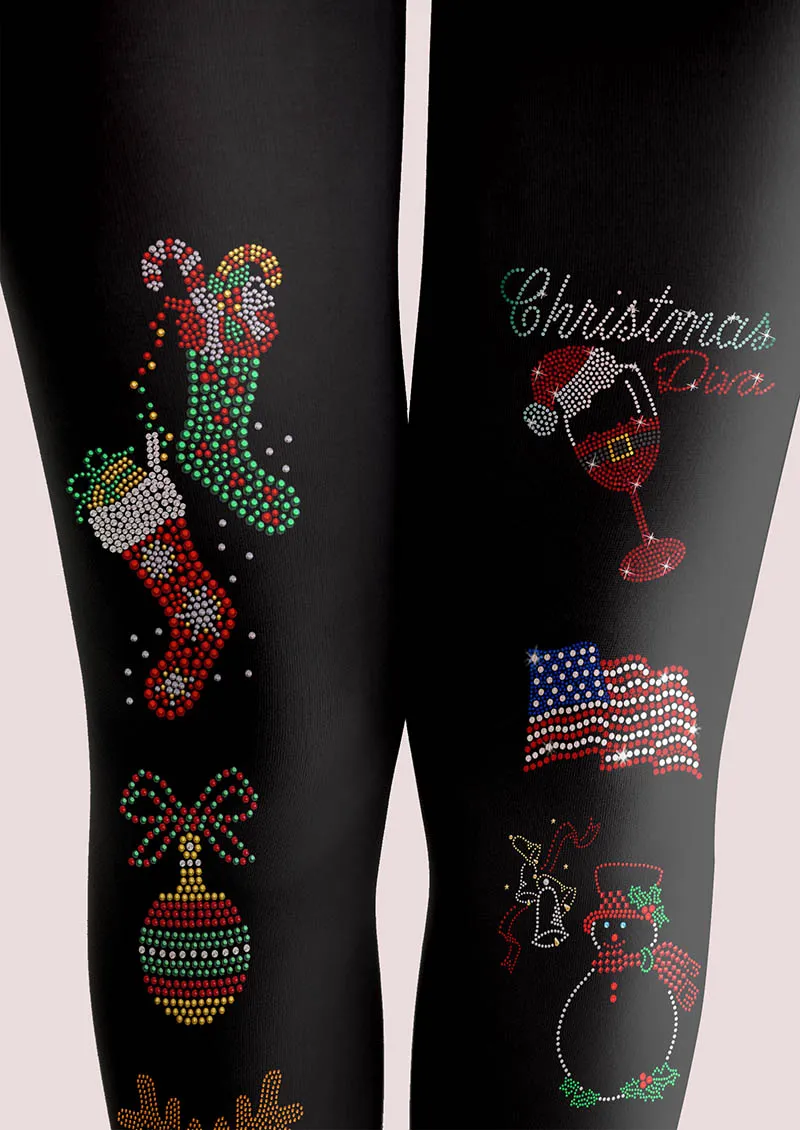 Viken Plan Christmas Fun Party Tights Hosiery Pantyhose - Image 3