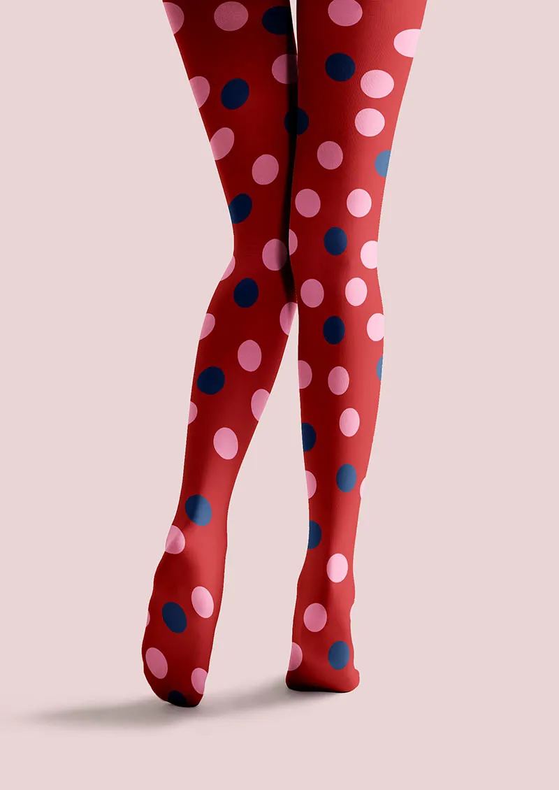 Viken Plan Christmas Star Dots Tights Hosiery Pantyhose - Image 4