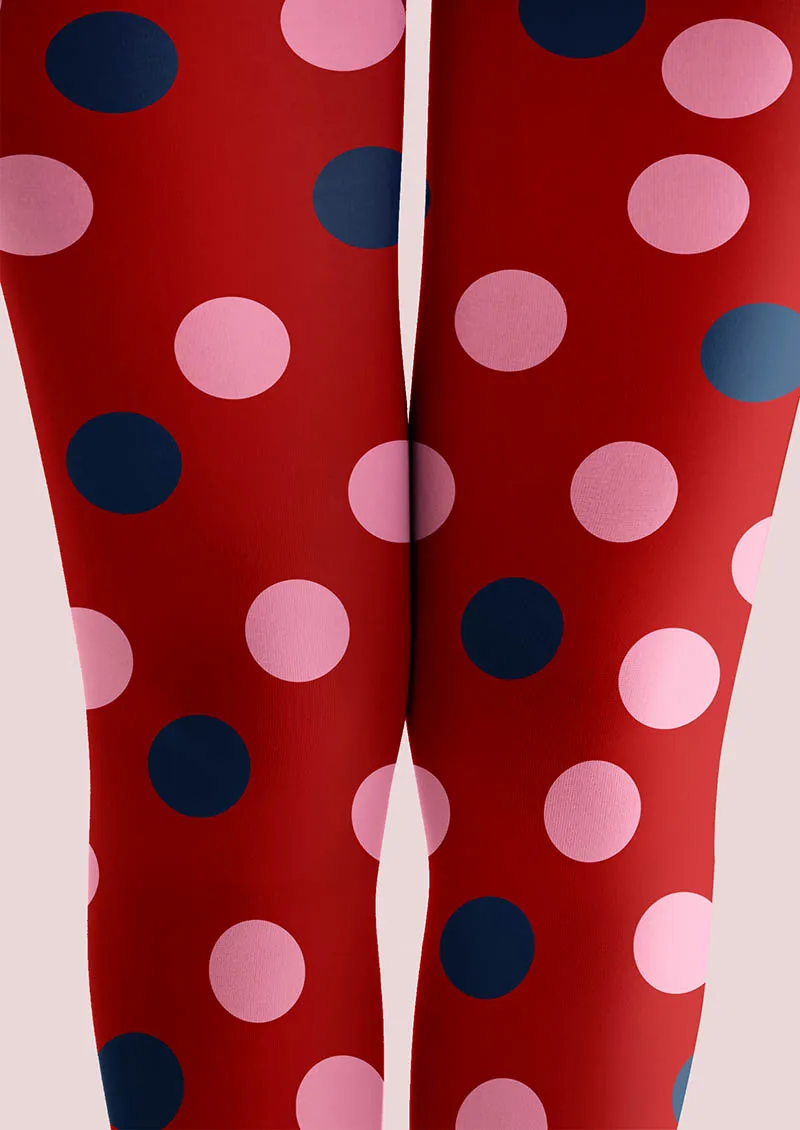 Viken Plan Christmas Star Dots Tights Hosiery Pantyhose - Image 5