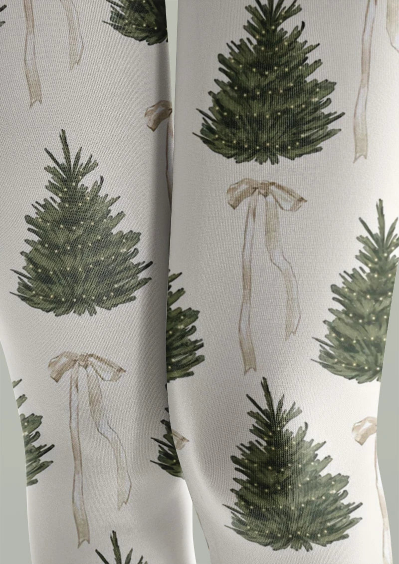 Viken Plan Christmas Tree Graphic Tights Hosiery Pantyhose - Image 4
