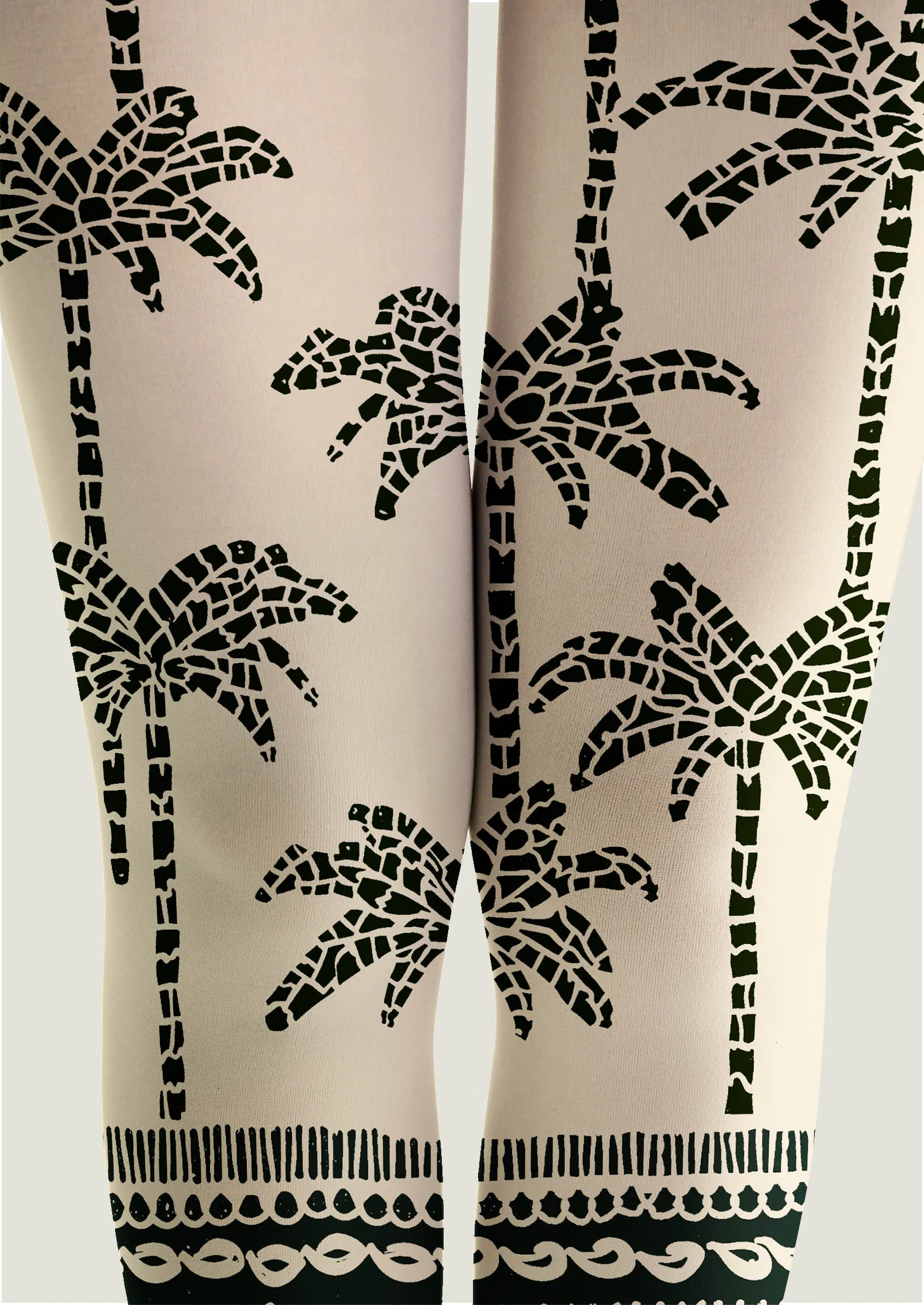 Viken Plan Fun art Print Tights Personality Pantyhose/Tights [Coconut Shore] - Image 5