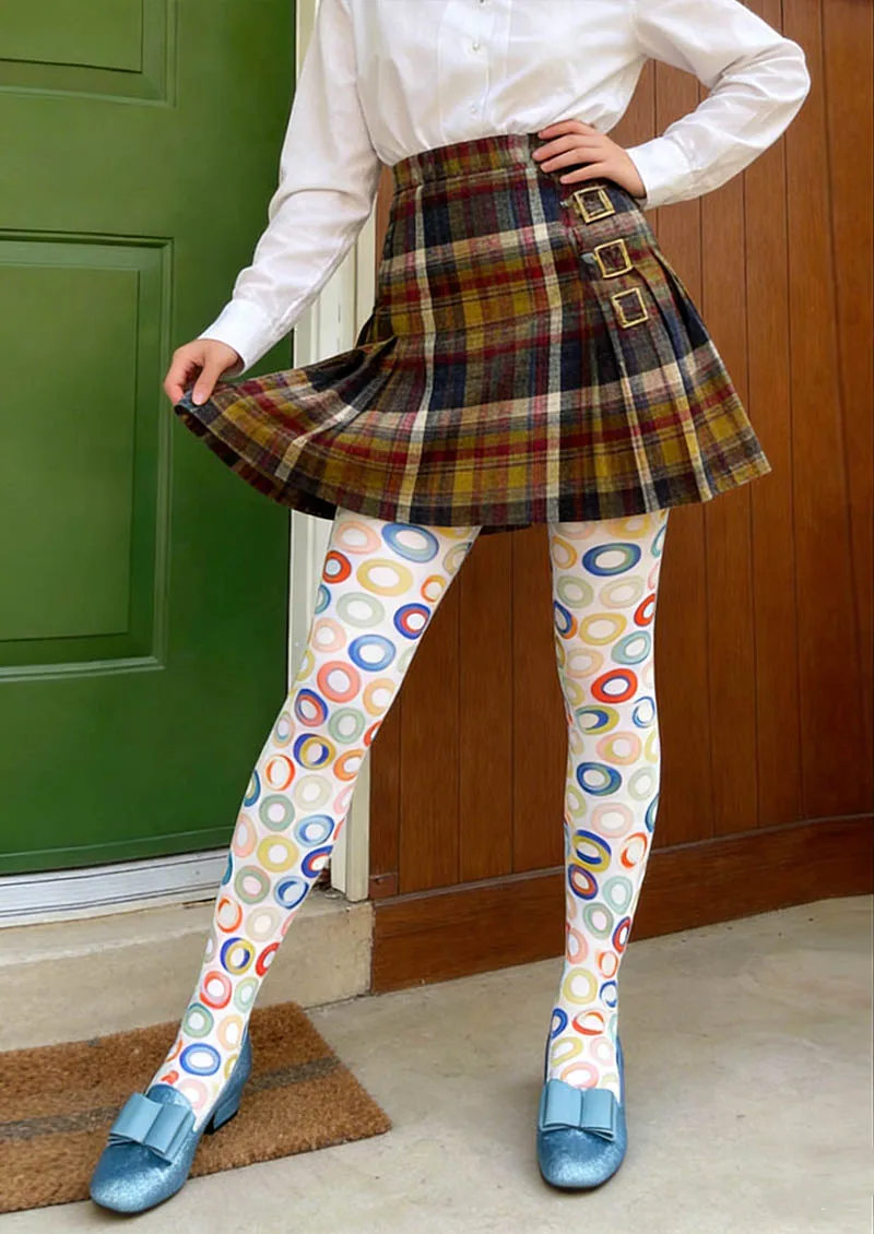 Viken Plan Color Dots Tights Hosiery Pantyhose - Image 2