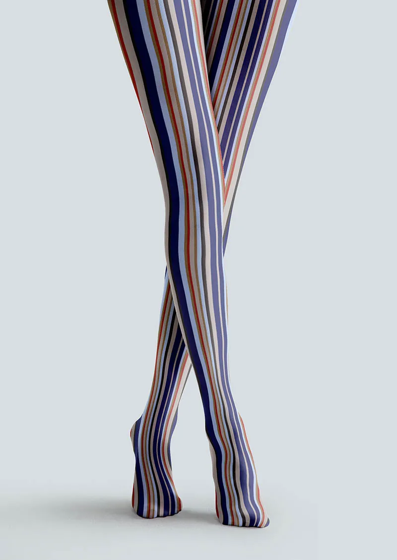 Viken Plan Geometric Art Cool Stripes Tights Hosiery Pantyhose