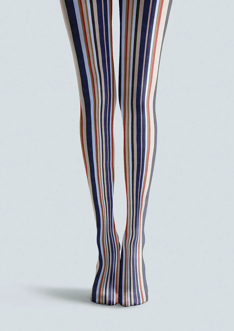 Viken Plan Geometric Art Cool Stripes Tights Hosiery Pantyhose - Image 3