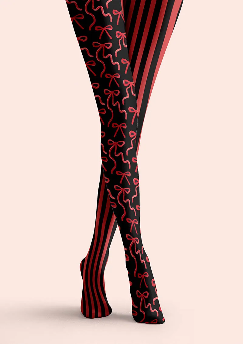 Viken Plan Valentine's Day Dangerous Heart Tights Hosiery Pantyhose - Image 4