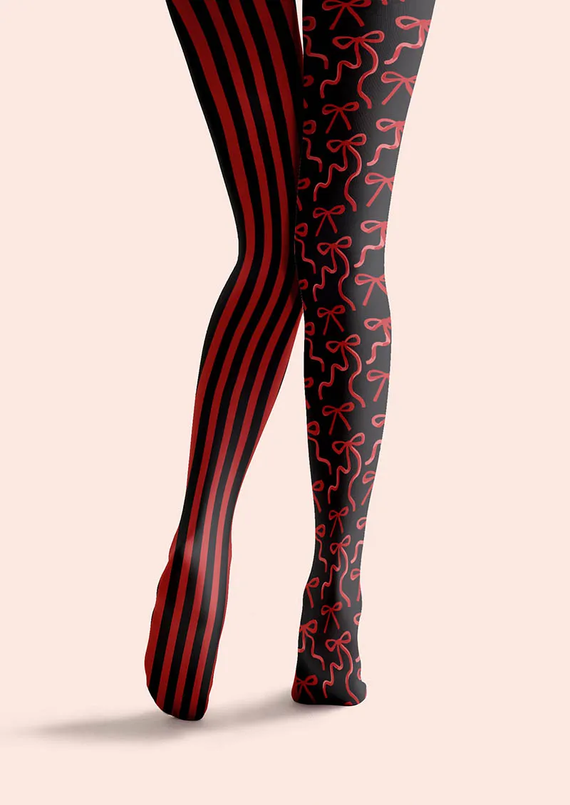 Viken Plan Valentine's Day Dangerous Heart Tights Hosiery Pantyhose - Image 5