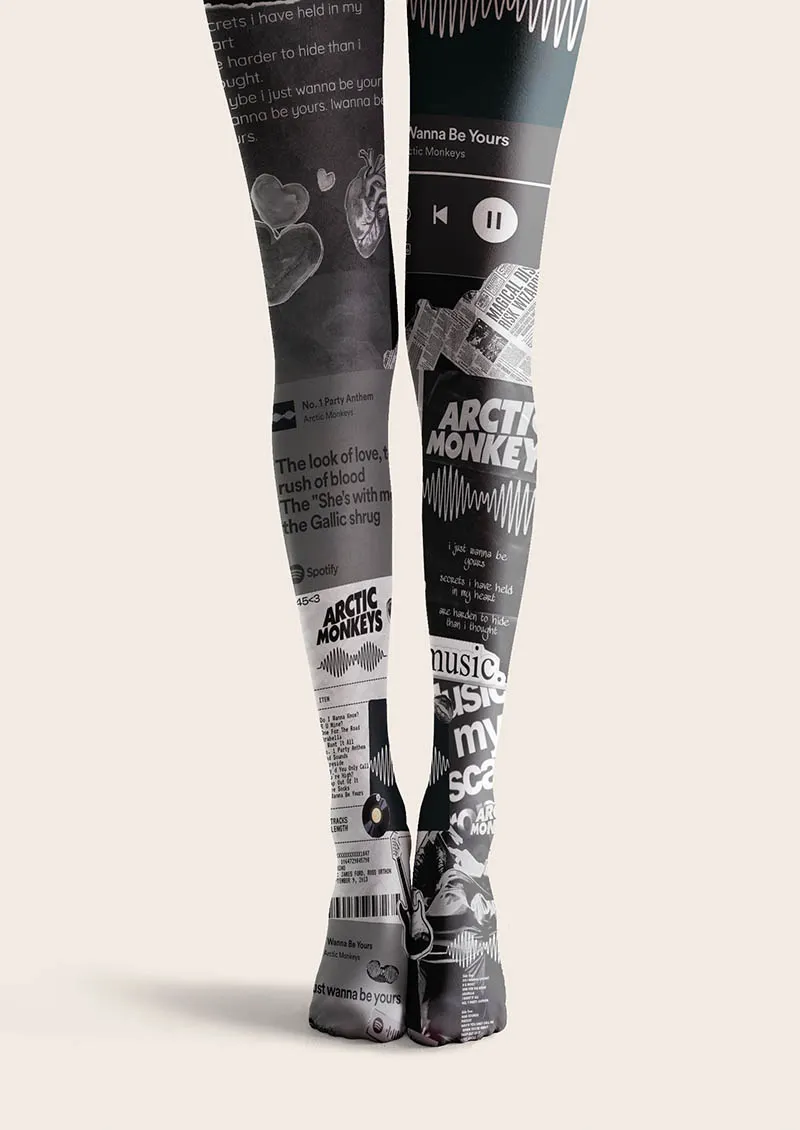 Viken Plan Musical elements Dark Rhythm Tights Hosiery Pantyhose - Image 4