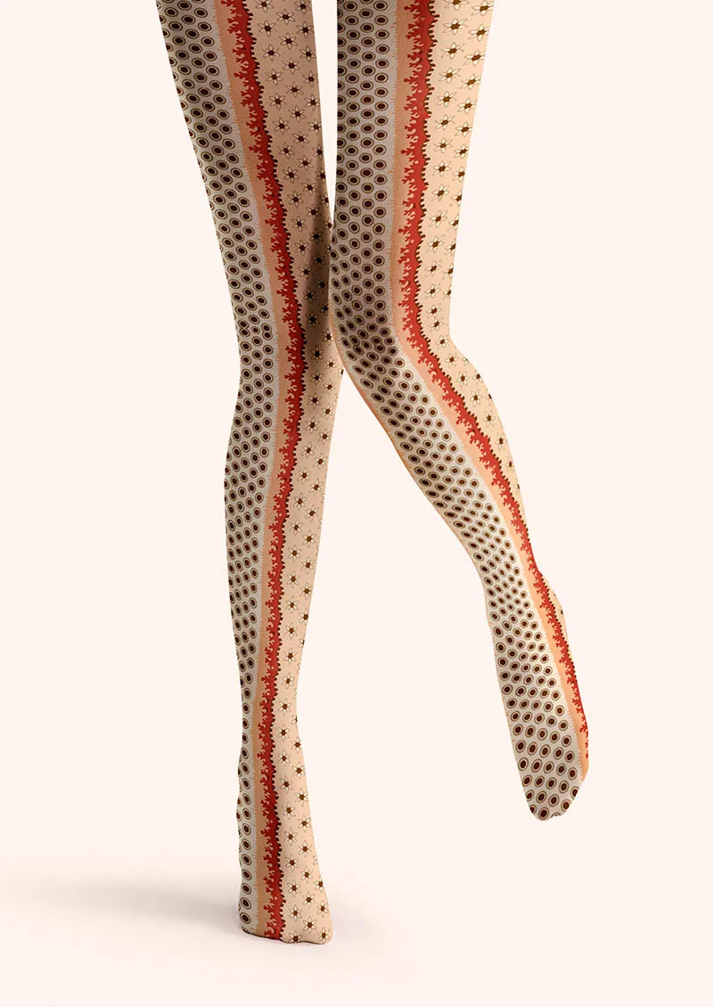Viken Plan Dotline Stripes Tights Hosiery Pantyhose