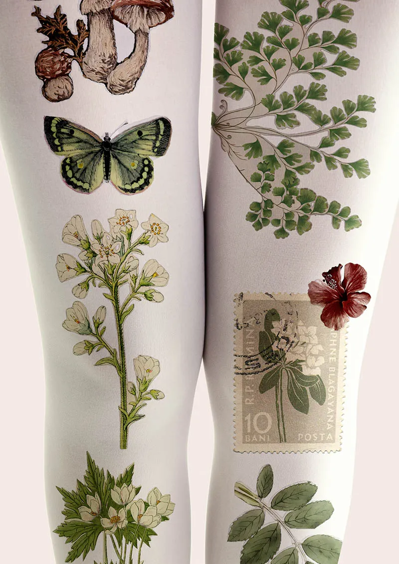 Viken Plan Dream Flora Y2K Style Tights Hosiery Pantyhose - Image 3
