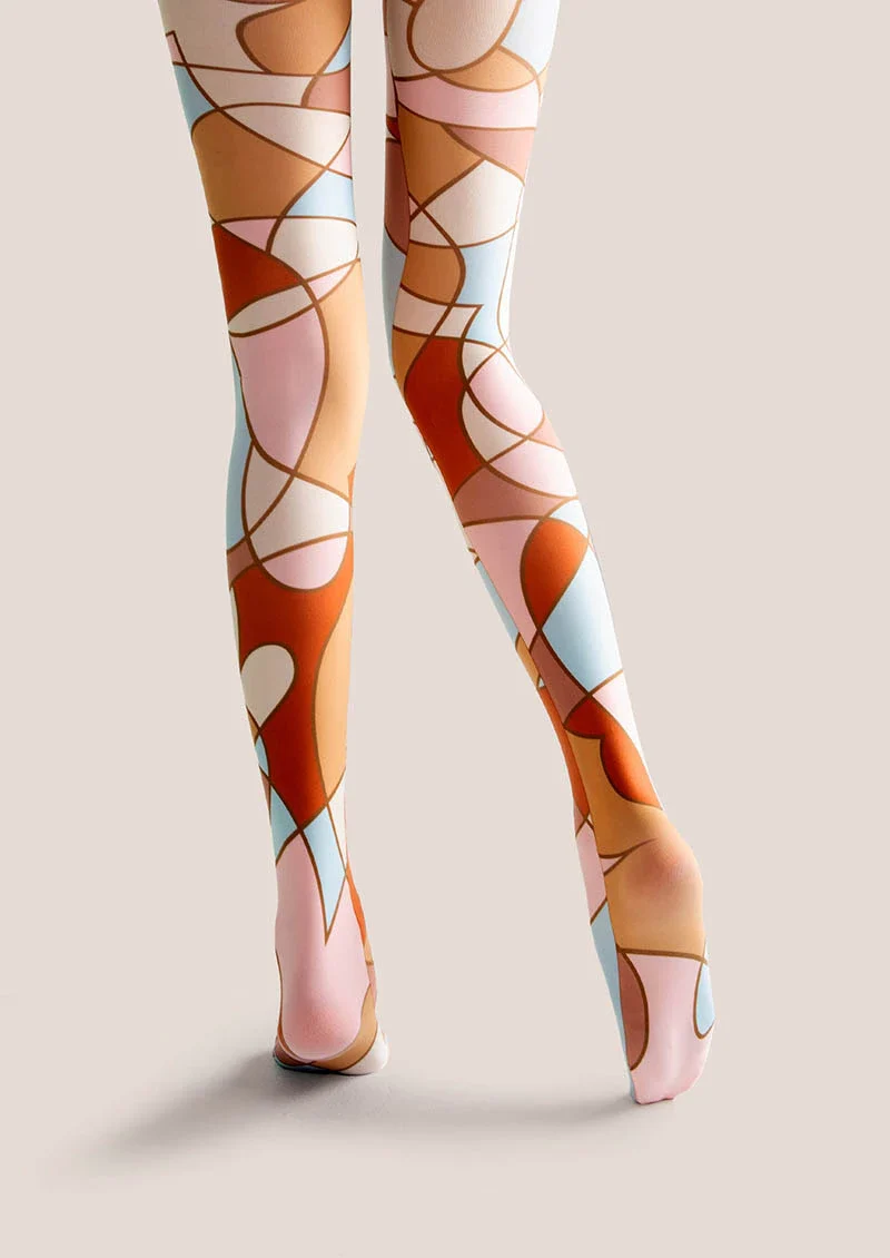 Viken Plan Art Print Tights Geometric Figure Pantyhose/Tights [Dusk Refrain] - Image 5