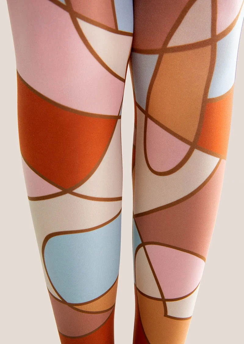Viken Plan Art Print Tights Geometric Figure Pantyhose/Tights [Dusk Refrain] - Image 6