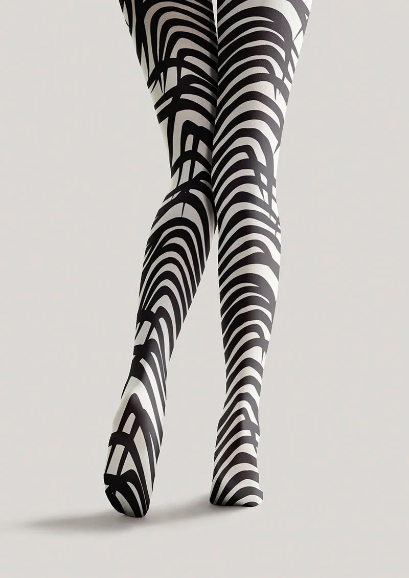 Viken Plan Floral pattern Feather Lines Tights Hosiery Pantyhose - Image 4