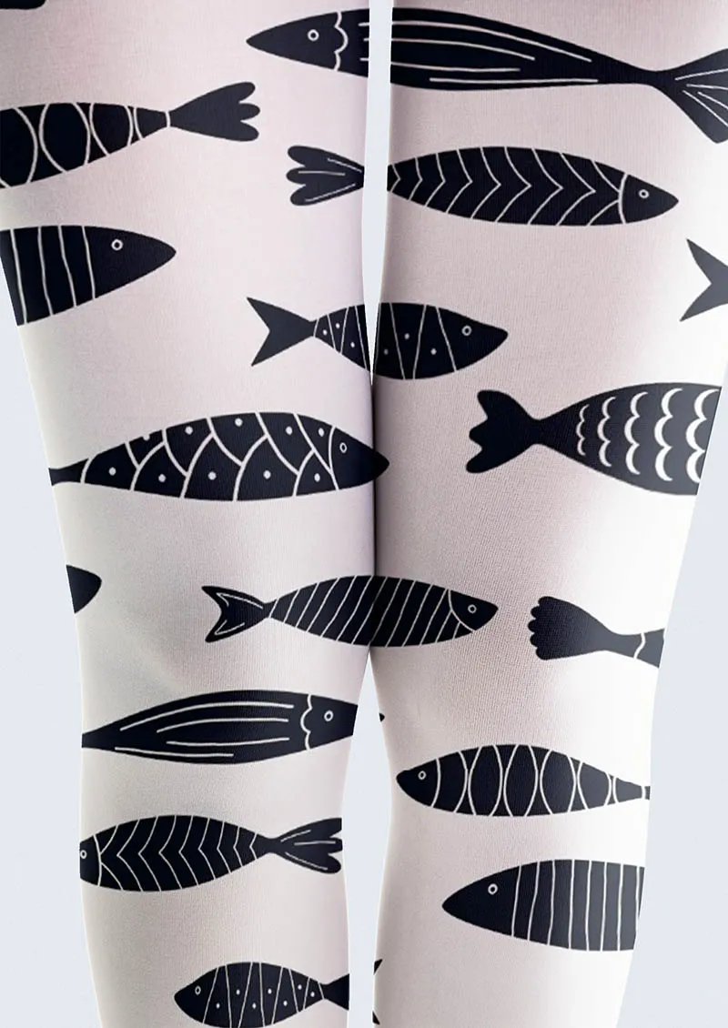 Viken Plan Fish Pattern Song Tights Hosiery Pantyhose - Image 2