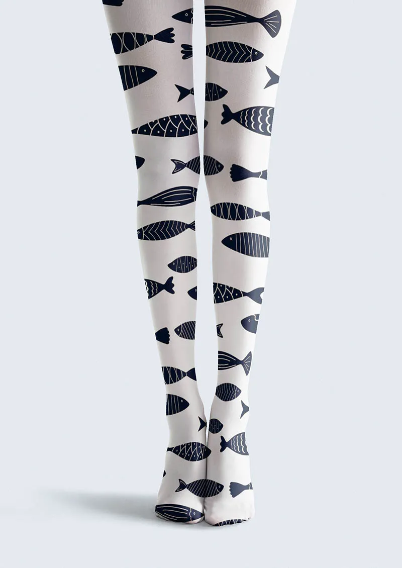 Viken Plan Fish Pattern Song Tights Hosiery Pantyhose - Image 3