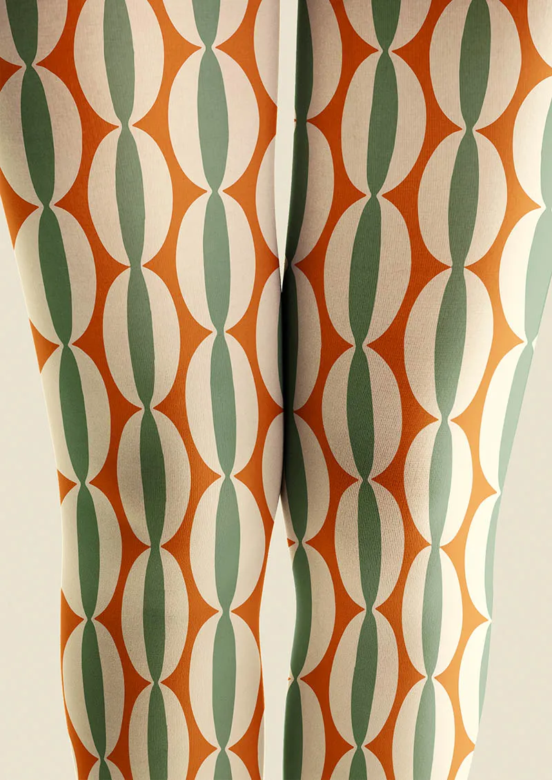 Viken Plan Geometric Art Geo Dot Tights Hosiery Pantyhose - Image 3
