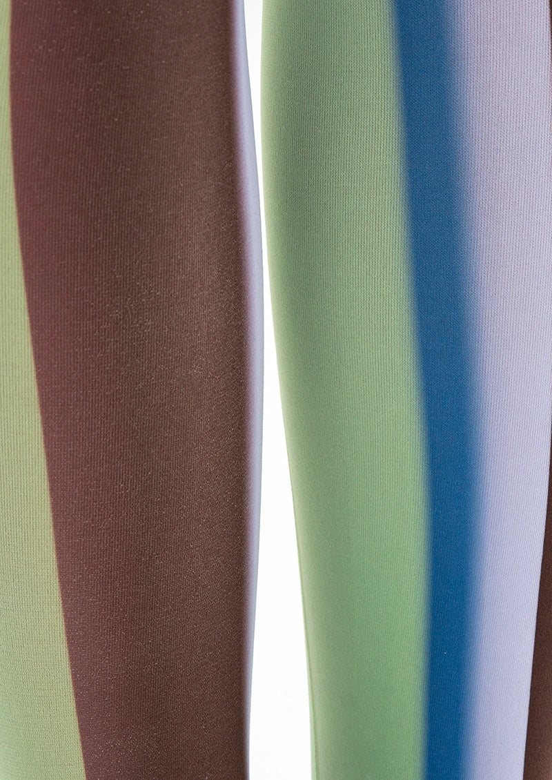 Viken Plan Fashion Printed Tights Personality Pantyhose/Tights [Greenish Stripe] - Image 6