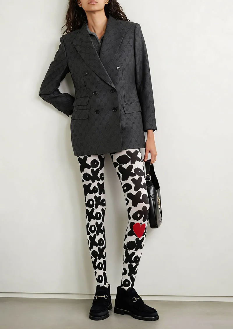 Viken Plan Valentine's Day Heart Alert Tights Hosiery Pantyhose - Image 2