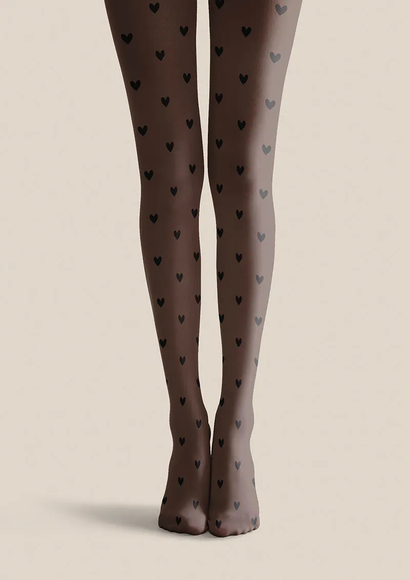 Viken Plan Valentine's Day Heart Dots Tights Hosiery Pantyhose