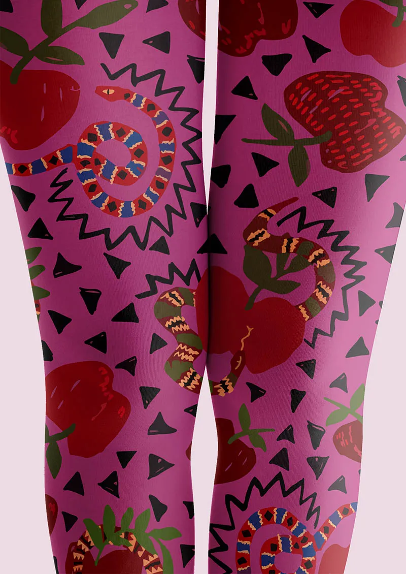 Viken Plan Valentine's Day Heart Kiss Tights Hosiery Pantyhose - Image 3