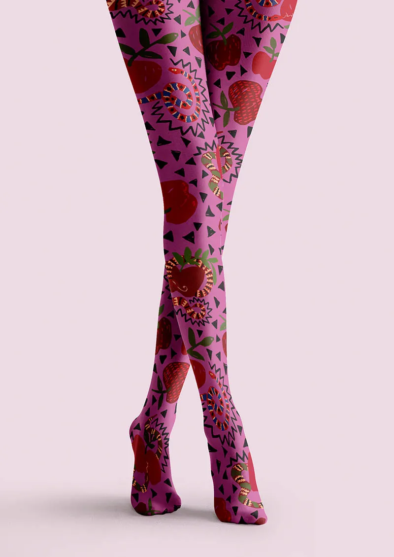 Viken Plan Valentine's Day Heart Kiss Tights Hosiery Pantyhose - Image 4