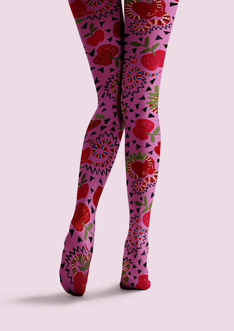 Viken Plan Valentine's Day Heart Kiss Tights Hosiery Pantyhose - Image 5