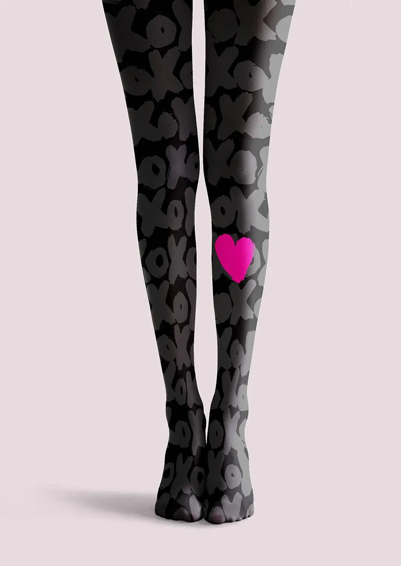 Viken Plan Valentine's Day Heartbeat Tights Hosiery Pantyhose - Image 5