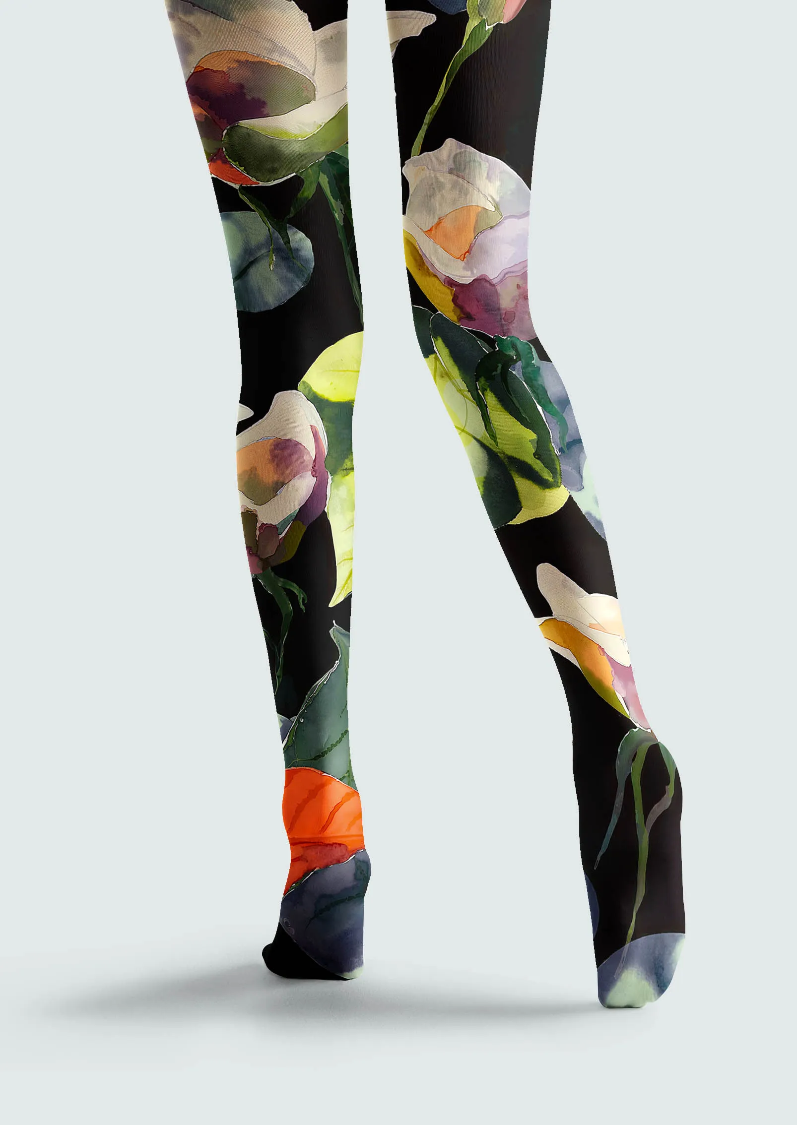 Viken Plan Fashion Printed Tights Personality Pantyhose/Tights [Ink Garden] - Image 3