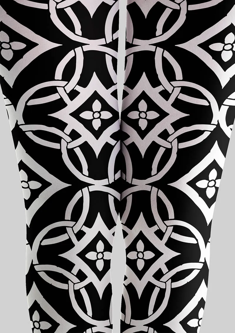 Viken Plan Interlock Print Tights Hosiery Pantyhose - Image 4